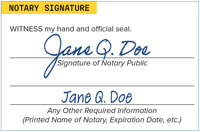 A Notary certificate in 4 simple parts NNA
